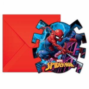 Invitationer med Spiderman - UDSALG