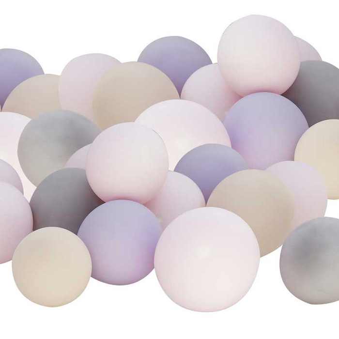 Pink & Lilla Pastel Mini Balloner 40x - 12 cm