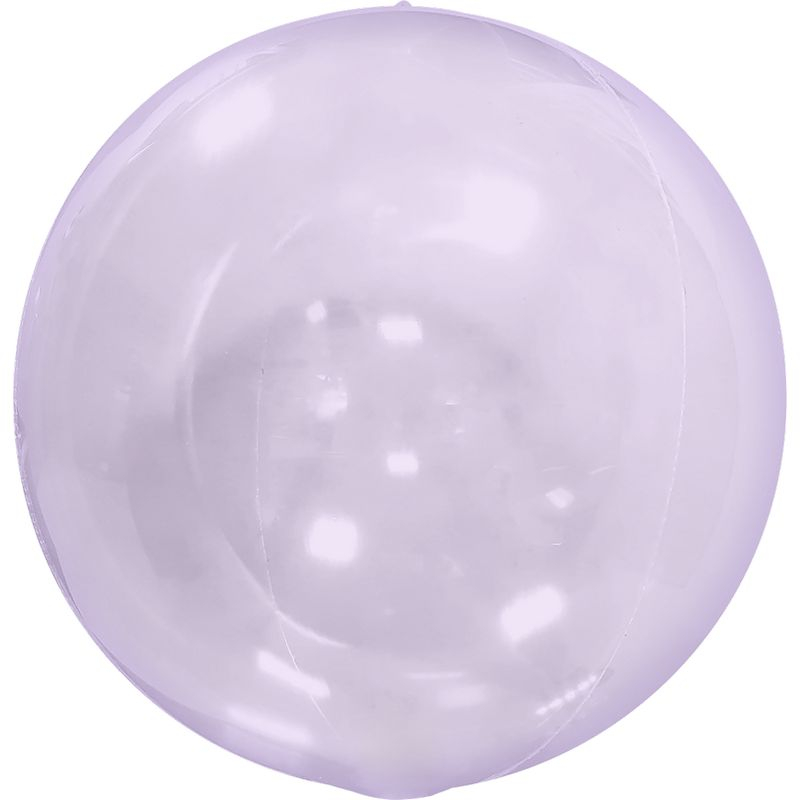 Transparent Rund Ballon Lilla