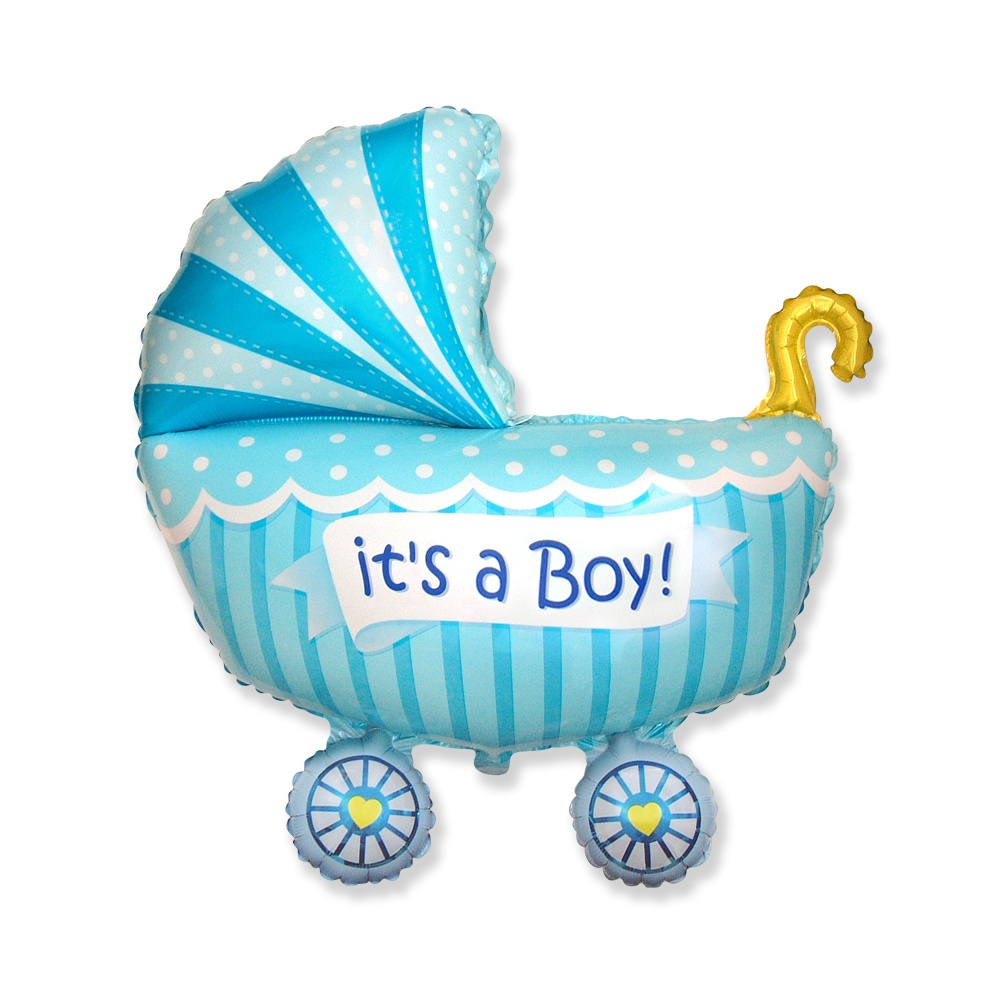 It's a Boy Barnevogn Folieballon Blå